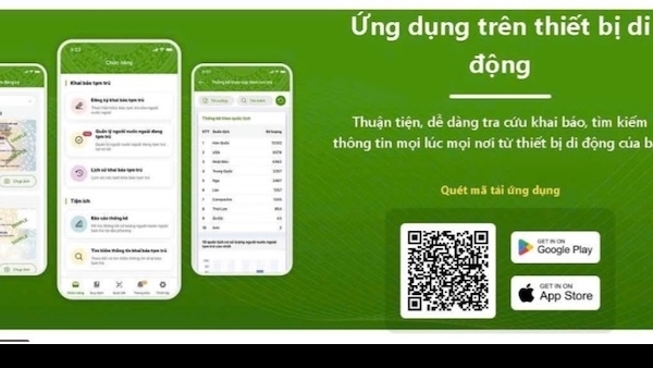 7 tỉnh/thành phố và 3 phường thuộc TP Hà Nội khai báo tạm trú trên một hệ thống phần mềm