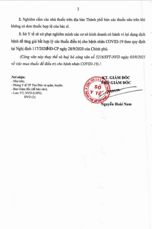 Lý do Sở Y tế phải thu hồi văn bản chỉ định mua 2 loại thuốc điều trị COVID-19 -1