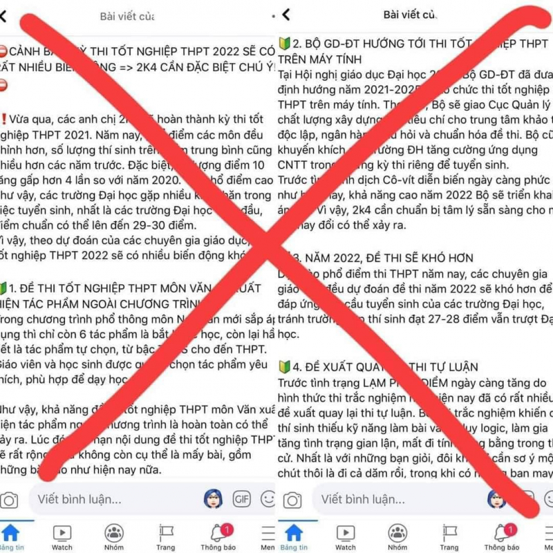 Thông tin về đổi hình thức thi tốt nghiệp THPT năm 2022 là sai sự thật -0