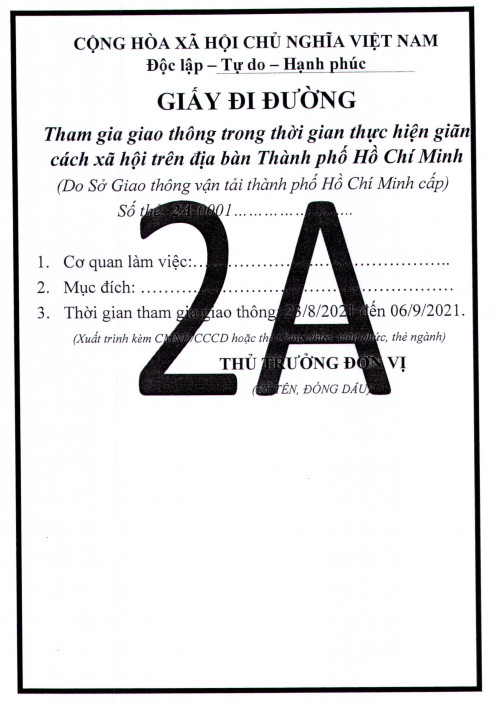 TP Hồ Chí Minh quy định những người được lưu thông từ 00 giờ ngày 23/8 đến 6/9 -0