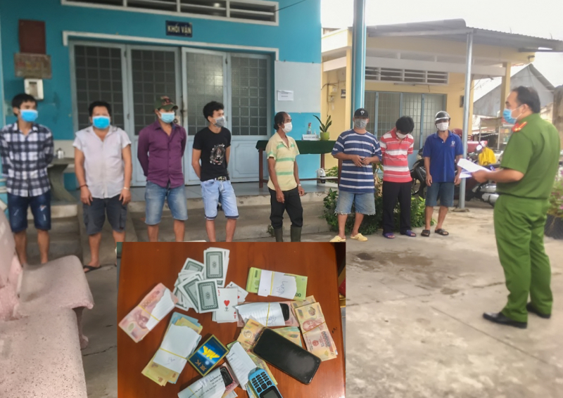 Công an Vĩnh Long bắt 8 người tụ tập sát phạt trong thời gian thực hiện giãn cách xã hội -0