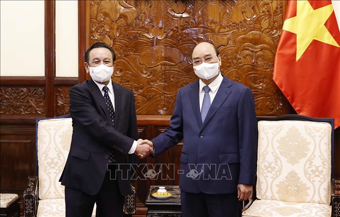 Chủ tịch nước Nguyễn Xuân Phúc tiếp Đại sứ Mông Cổ -0