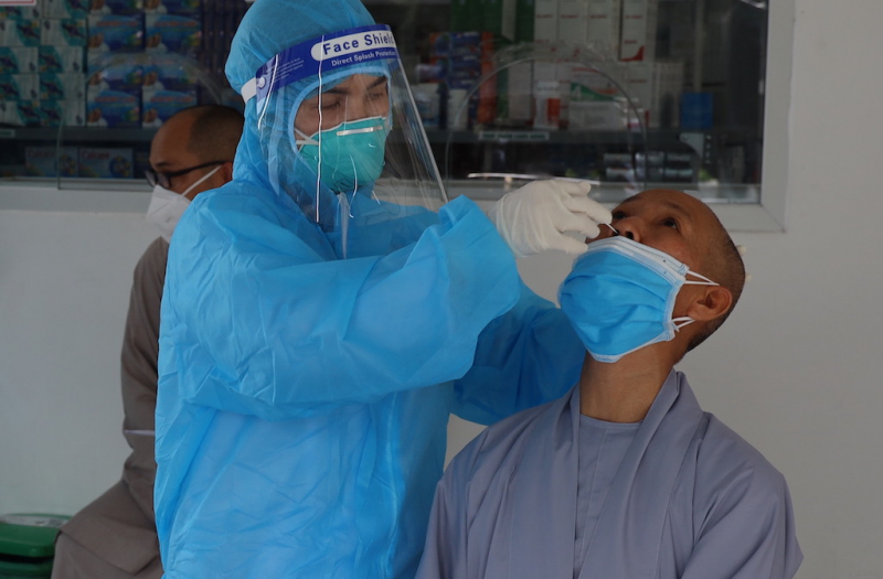 Công an TP Cần Thơ tổ chức tiêm ngừa vaccine cho chức sắc tôn giáo -0