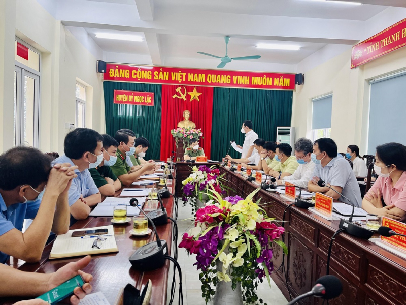 Giám đốc Công an Thanh Hóa kiểm tra công tác chống dịch tại huyện Ngọc Lặc -0