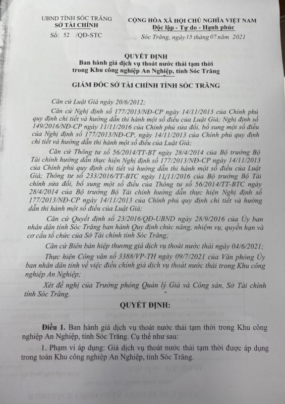 Đang khó khăn chồng chất, doanh nghiệp bất ngờ tăng giá xử lý nước thải -0
