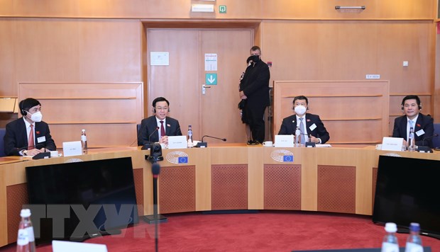 Chủ tịch Quốc hội Vương Đình Huệ hội đàm Chủ tịch Nghị viện châu Âu -0