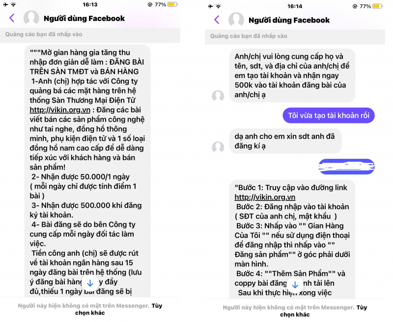 Mất gần 100 triệu vì chiêu lừa làm CTV bán hàng online -0