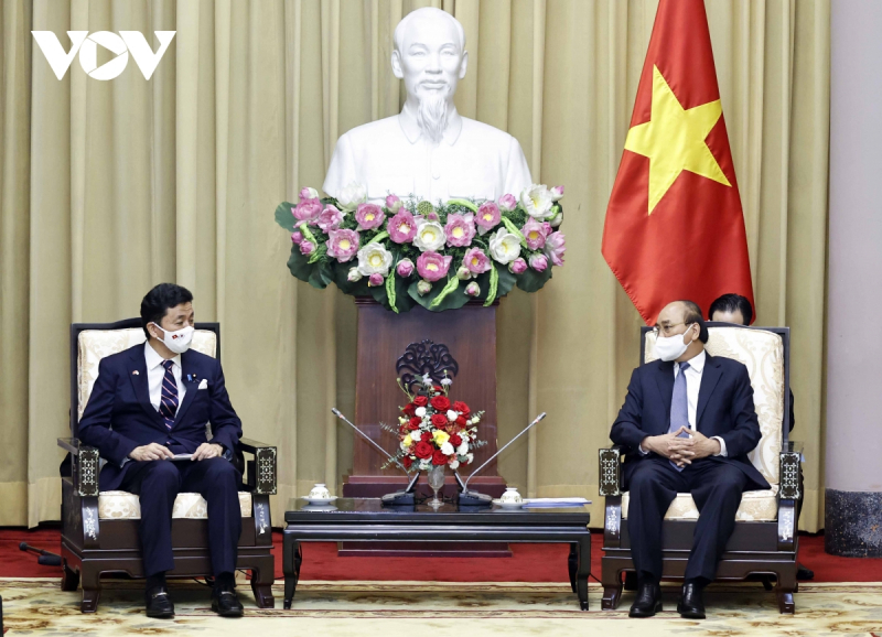 Chủ tịch nước Nguyễn Xuân Phúc tiếp Bộ trưởng Quốc phòng Nhật Bản -0