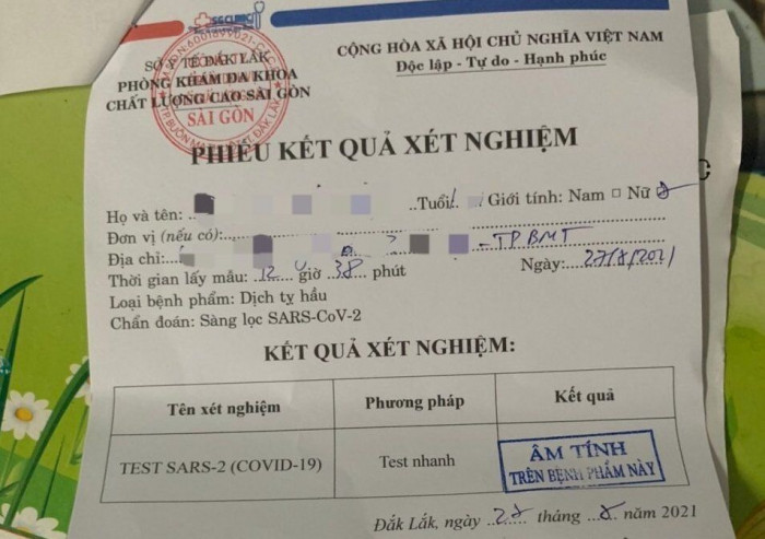 Bị xử phạt 7,5 triệu đồng vì sửa kết quả xét nghiệm COVID-19 -0