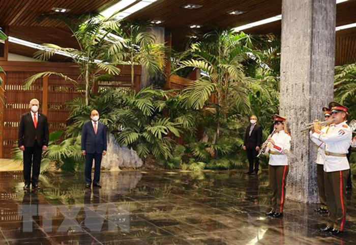 Chủ tịch Cuba chủ trì Lễ đón Chủ tịch nước Nguyễn Xuân Phúc -0