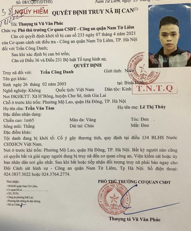 Truy nã đối tượng dùng dao phóng lợn gắn tuýp sắt chém người để giải quyết mâu thuẫn -0