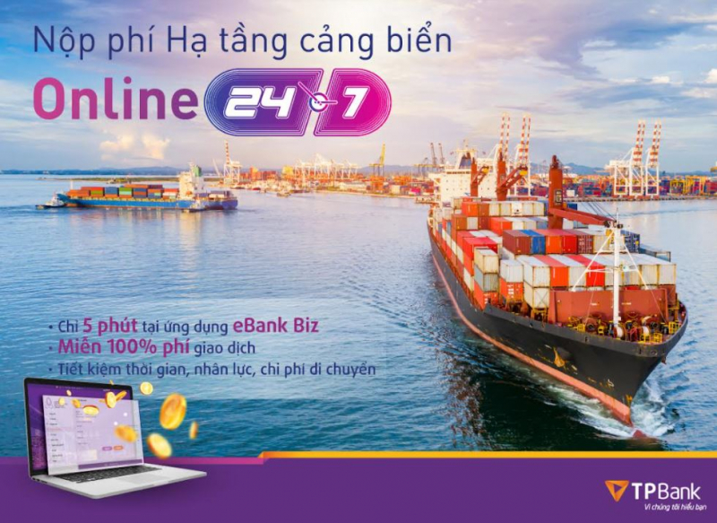 Thêm một ngân hàng triển khai thu phí hạ tầng cảng biển trực tuyến -0