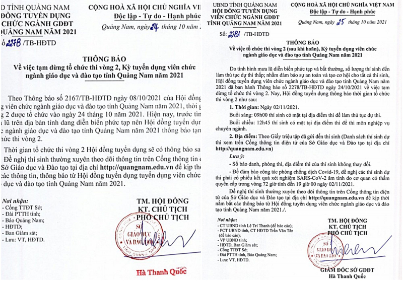 Nhiều thí sinh bức xúc vì kỳ tuyển dụng viên chức ngành Giáo dục Quảng Nam hoãn phút chót -0