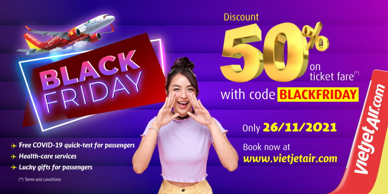 “Bùng nổ” ngày hội mua sắm cuối năm với cơn mưa vé 0 đồng từ Vietjet -0