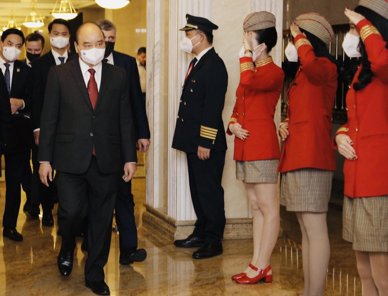 Chủ tịch nước Nguyễn Xuân Phúc dự lễ công bố đường bay thẳng Việt Nam – Moscow  -0