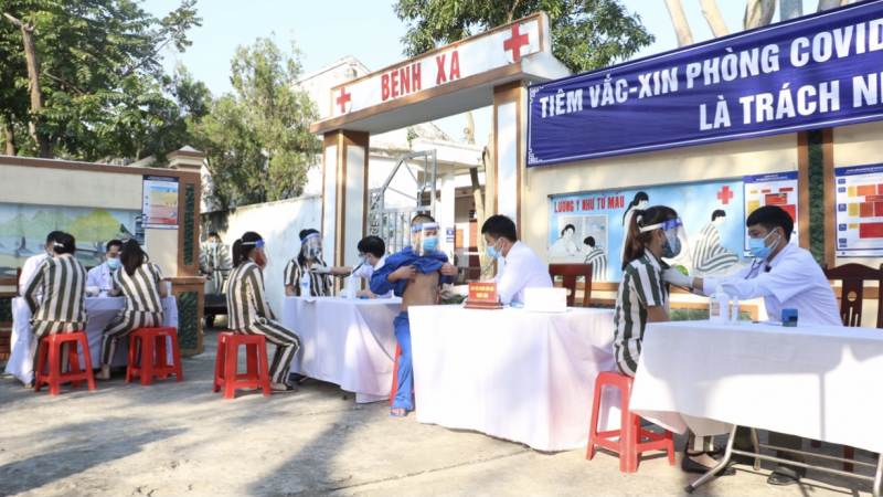 Công an tỉnh Nghệ An: Tiêm vaccine phòng COVID-19 cho các can, phạm nhân -0