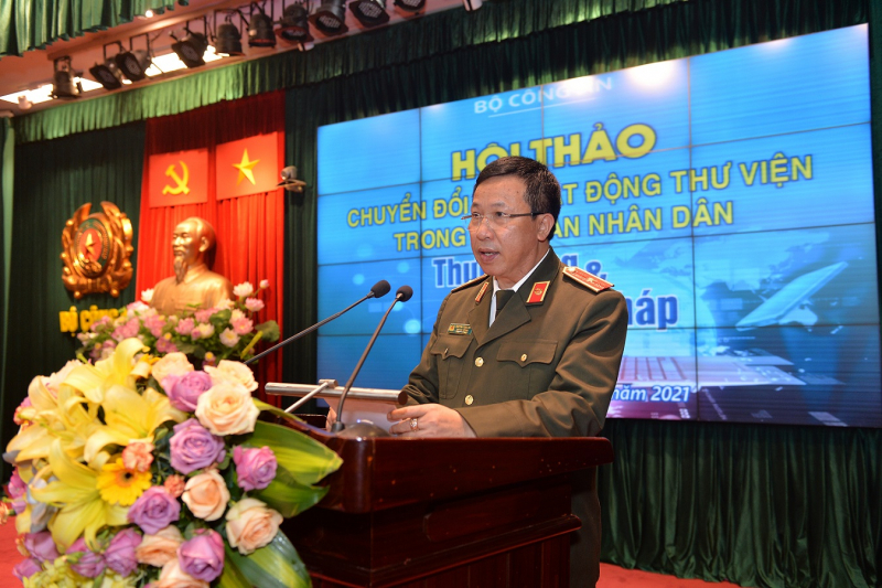 Hội thảo khoa học về chuyển đổi số hoạt động thư viện trong CAND -0