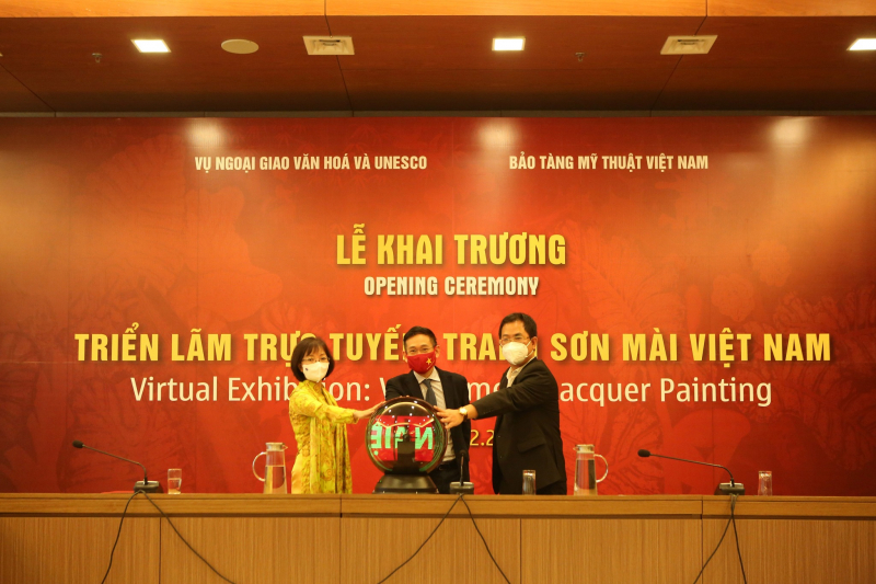 Trưng bày trực tuyến bảo vật quốc gia tại triển lãm “Tranh sơn mài Việt Nam” -0