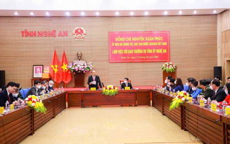 Chủ tịch nước Nguyễn Xuân Phúc làm việc tại Nghệ An -0