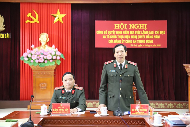 Ủy ban kiểm tra Đảng ủy Công an Trung ương làm việc với Đảng bộ Công an tỉnh Yên Bái -2