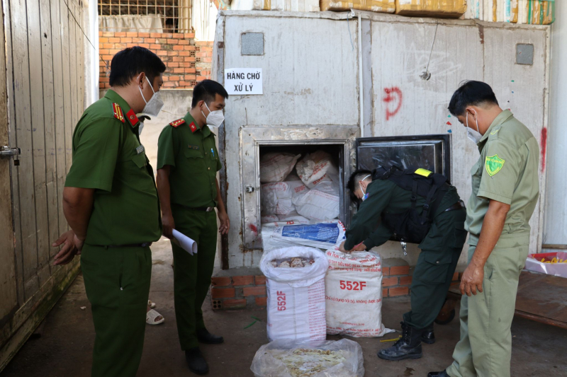 Công ty thực phẩm có 3 container chứa gần 10 tấn nội tạng lợn bốc mùi -0