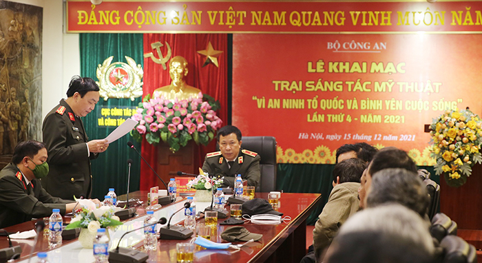 Khai mạc Trại sáng tác Mỹ thuật “Vì an ninh Tổ quốc và bình yên cuộc sống” -0