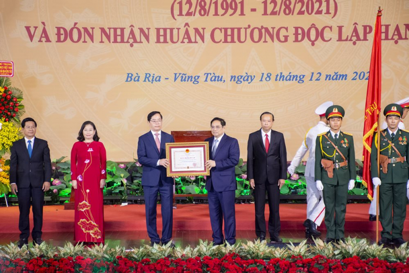 Thủ tướng Chính phủ Phạm Minh Chính dự Lễ Kỷ niệm 30 năm thành lập Bà Rịa-Vũng Tàu  -1