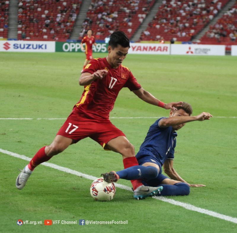 Tuyển Việt Nam gặp nhiều bất lợi ở trận lượt về khi để thua 0-2. Ảnh: VFF.
