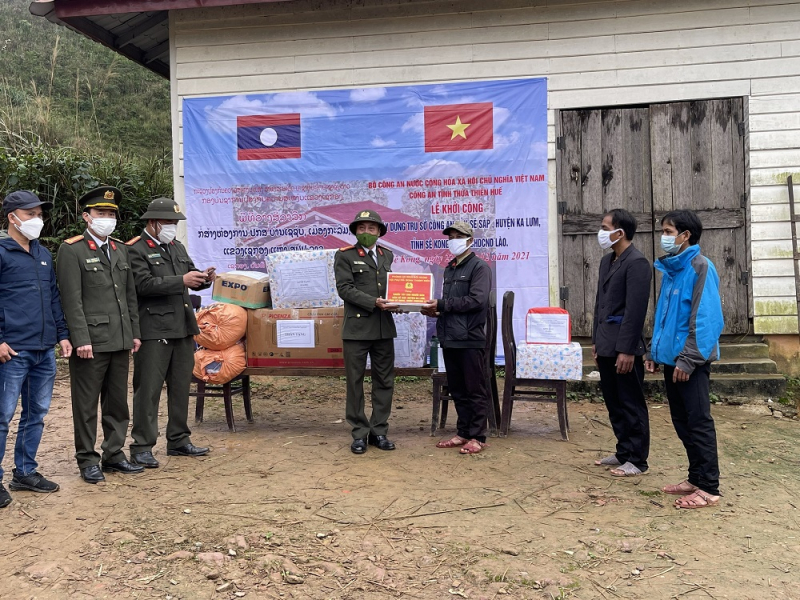 Khởi công xây dựng trụ sở làm việc thứ 2 cho Công an nước bạn Lào -0