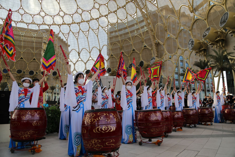 Những khoảnh khắc ấn tượng của Đoàn Nghệ thuật Trống hội tại EXPO 2020 Dubai -0