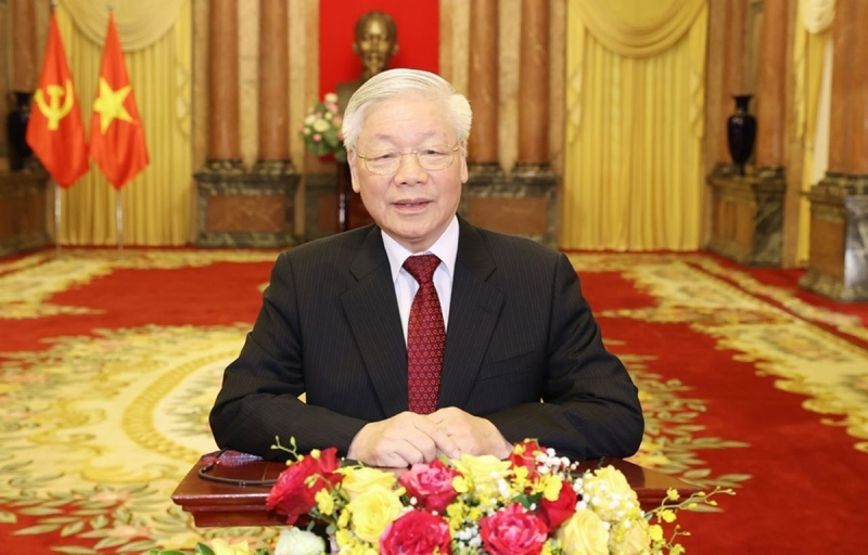 Party chief stresses importance of building more and more powerful Vietnam -0