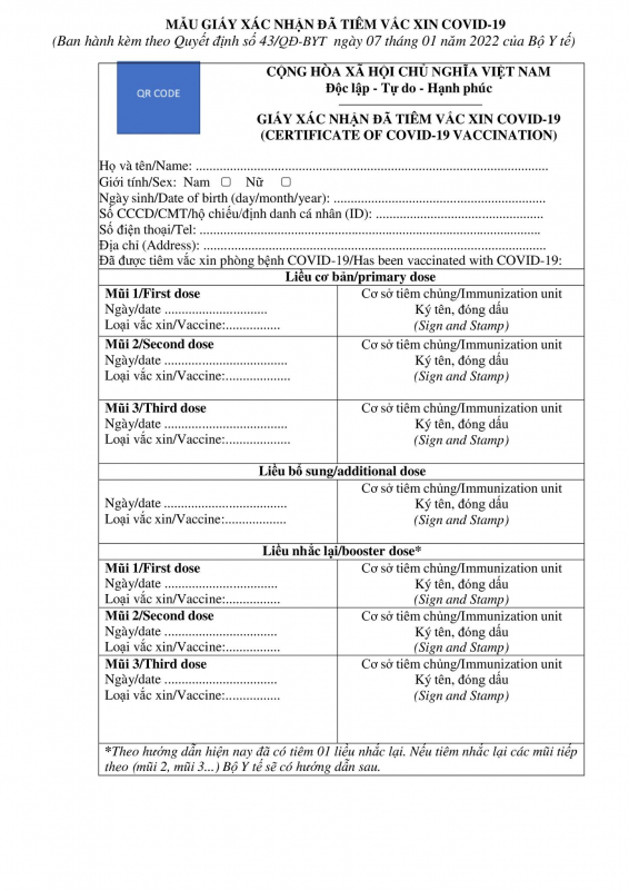 Giấy xác nhận tiêm chủng mới có 7 mũi tiêm -0