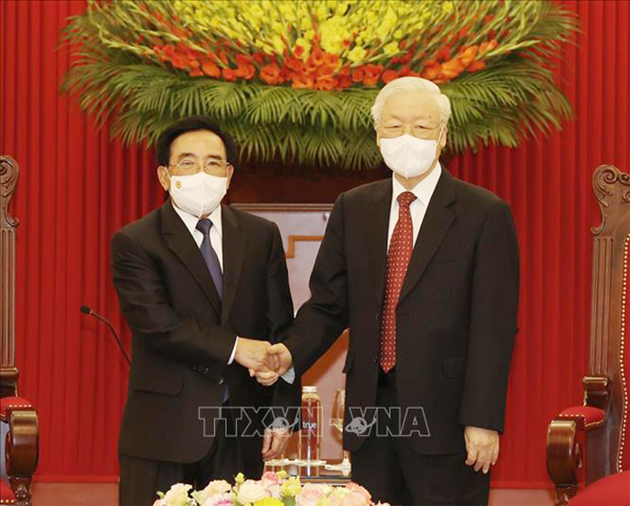 Tổng Bí thư Nguyễn Phú Trọng tiếp Thủ tướng Lào Phankham Viphavanh -0