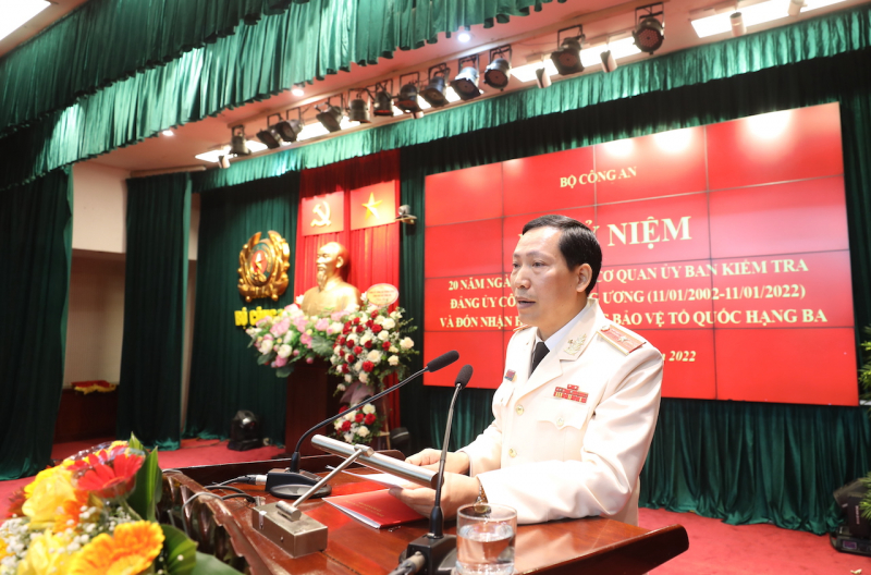 Cơ quan Ủy ban Kiểm tra Đảng ủy Công an Trung ương đón nhận Huân chương Bảo vệ Tổ quốc hạng Ba -0