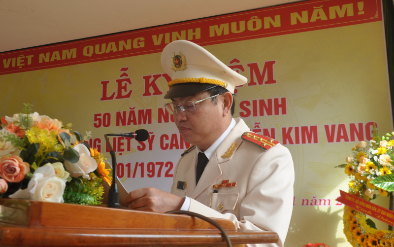 Kỷ niệm 50 năm ngày Anh hùng liệt sĩ CAND Nguyễn Kim Vang hy sinh -0