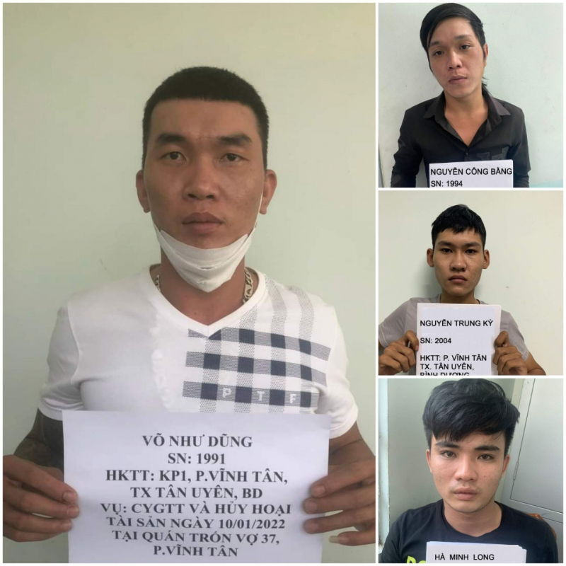 Băng nhóm giang hồ do Dũng “búa” cầm đầu sa lưới -0