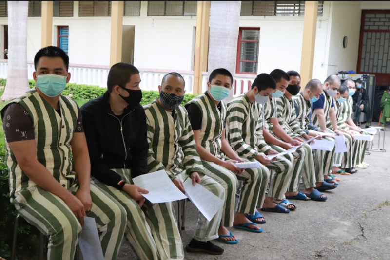 Tiêm vaccine phòng COVID-19 cho các can, phạm nhân tại Trại tạm giam Công an tỉnh Sơn La -0