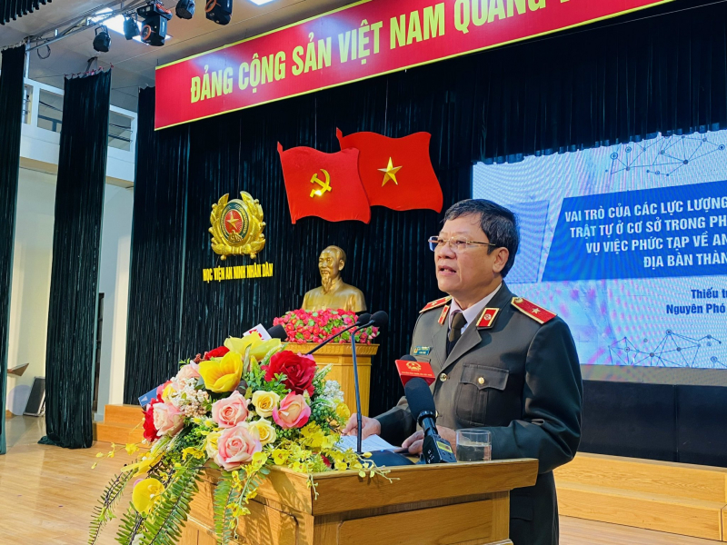 Hội thảo khoa học “Lực lượng tham gia bảo vệ an ninh, trật tự ở cơ sở- lý luận và thực tiễn” -0