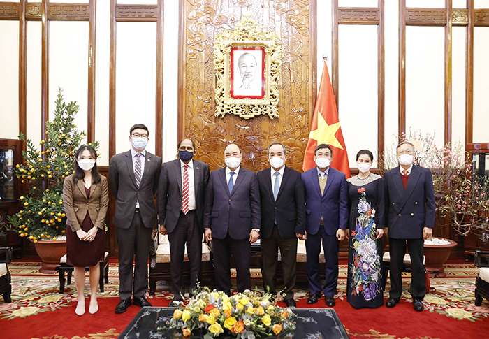 Chủ tịch nước Nguyễn Xuân Phúc tiếp khách quốc tế -0