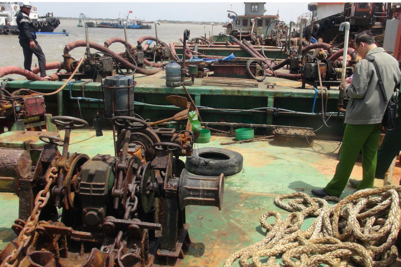 Đấu tranh, xử lý nghiêm hoạt động khai thác khoáng sản trái phép trên sông Hậu và sông Cổ Chiên -0