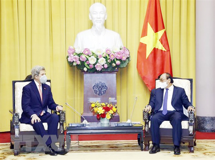 Chủ tịch nước tiếp Đặc phái viên Tổng thống Hoa Kỳ về Biến đổi khí hậu -0