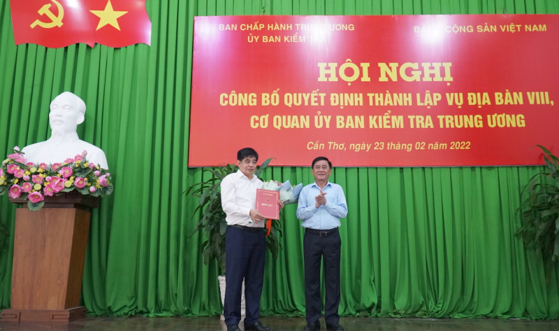 Ủy ban Kiểm tra Trung ương công bố quyết định thành lập Vụ địa bàn VIII -0