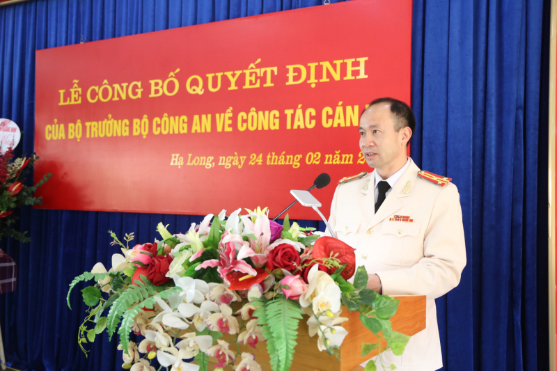 Công an tỉnh Quảng Ninh công bố quyết định điều động, bổ nhiệm nhân sự cấp xã