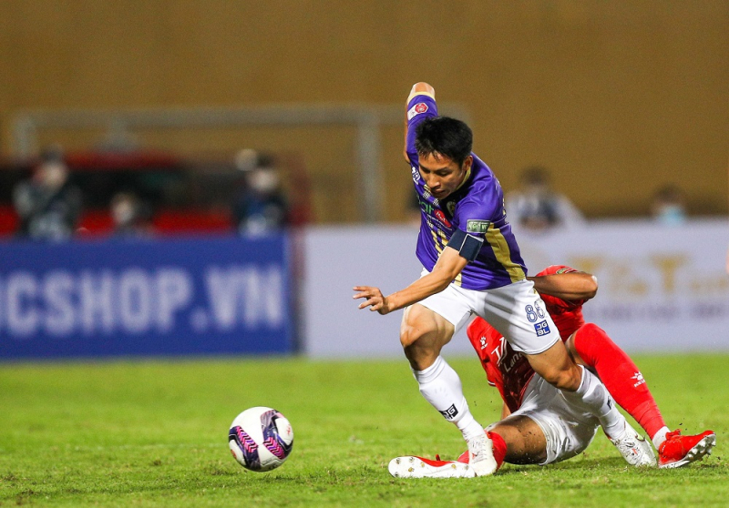 Sau 3 trận bị hoãn, Hà Nội FC có điểm đầu tiên tại V.league 2022 -0