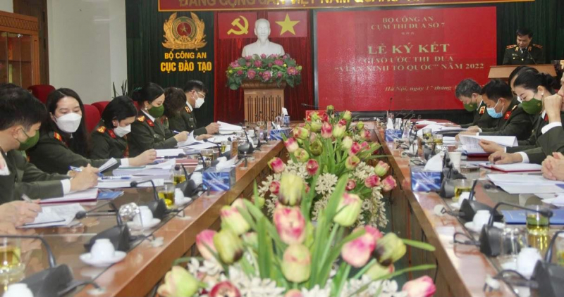 Cụm Thi đua số 7 ký kết giao ước thi đua phong trào “Vì An ninh Tổ quốc” năm 2022 -0