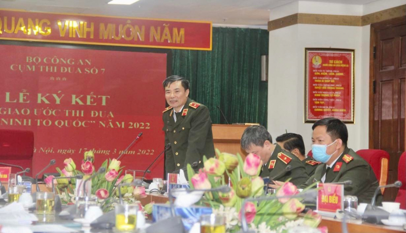 Cụm Thi đua số 7 ký kết giao ước thi đua phong trào “Vì An ninh Tổ quốc” năm 2022 -0