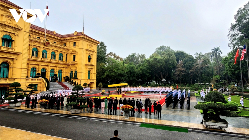 Lễ đón Thủ tướng Malaysia thăm chính thức Việt Nam -8