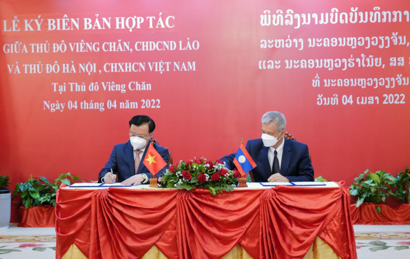 Tăng cường hợp tác giữa Hà Nội và thủ đô Viêng Chăn (Lào) -0