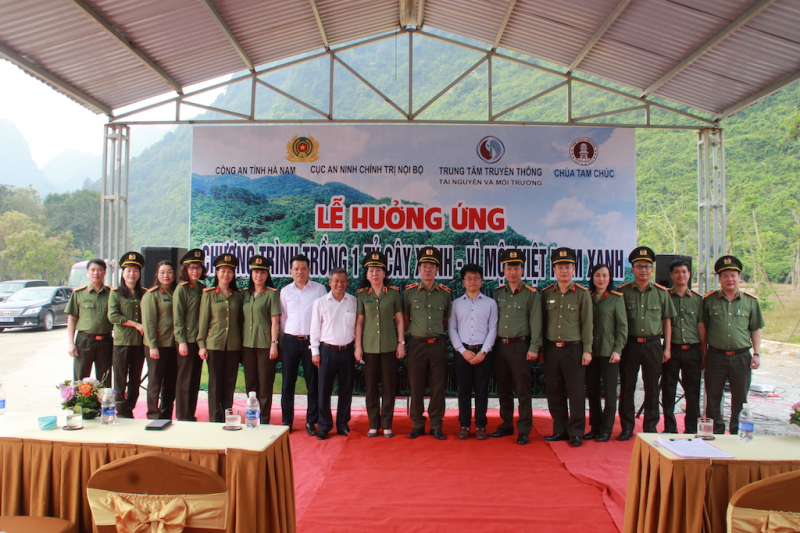 Cục An ninh chính trị Nội bộ phối hợp với Công an tỉnh Hà Nam tổ chức Tết trồng cây năm 2022 -0