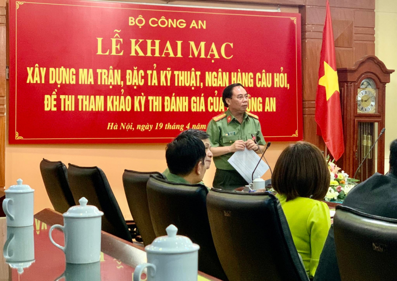 Xây dựng ma trận, ngân hàng câu hỏi đề tham khảo kỳ thi đánh giá của Bộ Công an -0